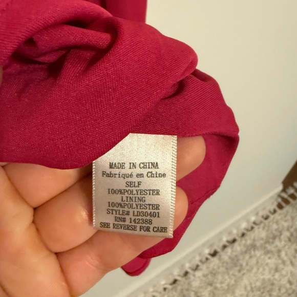 2/$25 Love & Love - Long Sleeve Fuscia Mini Dress w/ Cutouts - Picture 8 of 9